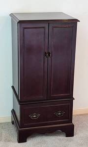 lot 27A image: Bombay Mahogany Jewelry Armoire