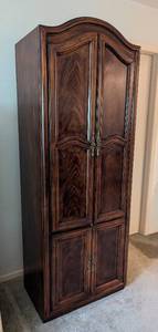 lot 52 image: Vintage Wood Armoire