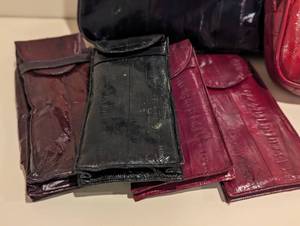 lot 61 image: Vintage Eel Skin Handbag and Cases