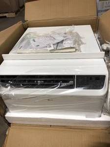 lot 25 image: LG 10,000 BTU 115V Window Air Conditioner Cools 450 Sq. Ft. with Dual inveter, Wi-Fi Enabled and Remote in White  Customer Returns See Pictures