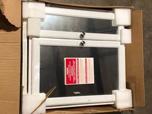 lot 26 image: Home Decorators Collection 25 in. W x 25.8 in. H Rectangular Wood Composite Medicine Cabinet with Mirror Customer Returns See Pictures