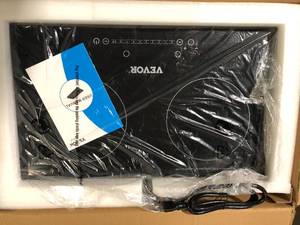 lot 30 image: VEVOR 23.6 in. x 14.2 in. Built-in Induction Radiant Cooktop 2-Elements Radiant Cooktop w Child Safety Lock Electric Cooktop  Customer Returns See Pictures