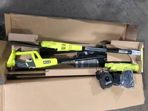lot 33 image: RYOBI ONE 18V 8 in. Cordless Battery Pole Saw and 8 in. Pruning Saw Combo Kit with 2.0 Ah Battery and Charger Customer Returns See Pictures