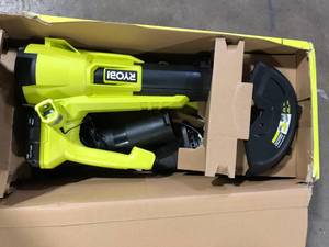 lot 40 image: RYOBI ONE 18V Cordless String TrimmerEdger and BlowerSweeper Combo Kit (2-Tools) with 2.0 Ah Battery and Charger   Customer Returns See Pictures