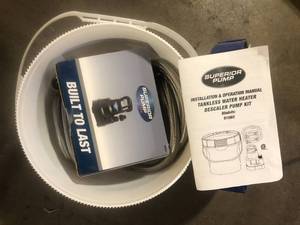 lot 42 image: Superior Pump Tankless Water Heater Descaler Pump Kit Customer Returns See Pictures