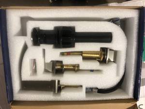 lot 45 image: UKISHIRO Dowell 8 in. Waterfall Widespread 2-Handle Bathroom Faucet With Pop-up Drain Assembly in Spot Resist Brushed Nickel  Customer Returns See Pictures