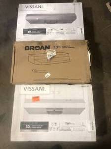 lot 43 image: Lot of Assorted Range Hoods Various Models and Conditions  Customer Returns See Pictures