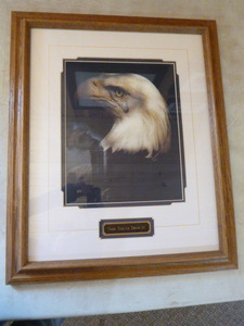 lot 60 image: Now Youve Done It Framed Eagle Print