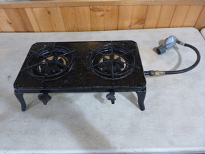 lot 96 image: Double Burner Portable Propane Gas Stove