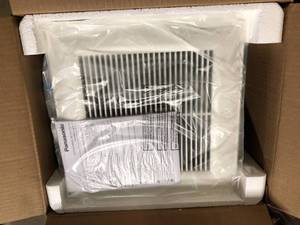 lot 3 image: Panasonic WhisperValue DC Pick-A-Flow 50, 80 or 100 CFM Ceiling or Wall Low Profile Housing Depth Energy Star Bath Exhaust Fan Customer Returns See Pictures