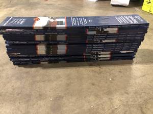 lot 38 image: 18 Boxes of ACHIM Sterling 1.2 Saddle 6 in. x 36 in. Peel and Stick Vinyl Plank Flooring (15 sq. ft.  case)   Customer Returns See Pictures