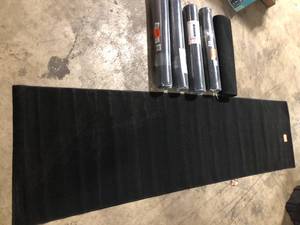 lot 40 image: Ottomanson Sweet Home Collection Non-Slip Rubberback Modern Solid Design 3x10 Indoor Runner Rug, 2 ft. 7 in. x 9 ft. 10 in., Black  Customer Returns See Pictures