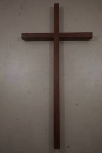 Large Dark Wood Cross Approx 10ft Tall
