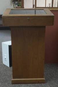 Shadow Box Podium with key