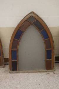 Stained Arch Glass Window Pane 31 x 43