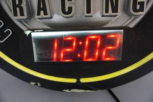 lot 3 image: Miller Genuine Draft RACING 20-Inch Wall Mount Digital Clock Light Neon