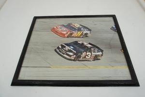 lot 21 image: NASCAR #3 Dale Earnhardt Sr. and #24 Jeff Gordon Action Racing Photo Framed Print...