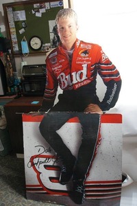 lot 35 image: RARE Dale Earnhardt Jr. #8 Budweiser Bud King of Beers Life-Size Cardboard Vendor Display Sign Poster NASCAR