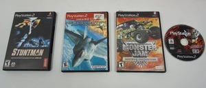 lot 42 image: Vintage Gaming...PlayStation 2 Stuntman, Ace Combat 04 Shattered Skies, Monster Jam, Magazine Issue 64...