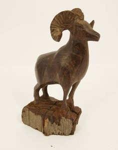 lot 50 image: Vintage Ironwood() Bighorn Sheep Statue...