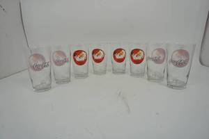 lot 90 image: Vintage Coca Cola Santa Claus Glasses