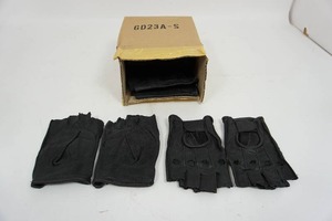 lot 100 image: Vehicle Driving Leather Fingerless Gloves Mens Short Fashion Hollow Summer Sports Fitness Motorcycle Riding Half Finger