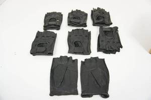 lot 103 image: Vehicle Driving Leather Fingerless Gloves Mens Short Fashion Hollow Summer Sports Fitness Motorcycle Riding Half Finger