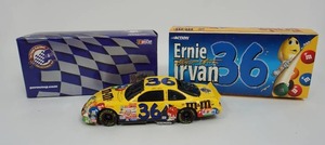 lot 137 image: Ernie Irvan #36 M & M Millennium Countdown 1999 Pontiac Action Racing 124 NASCAR Diecast Car BANK......