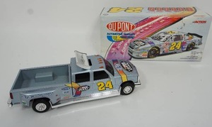 lot 156 image: Jeff Gordon #24 Dupont 2000 Chevy Dually Action Racing 124 NASCAR Diecast Car BANK...