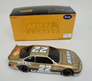 lot 168 image: Ward Burton #22 MBNA America Gold Mastercard 1997 Pontiac Grand Prix Action Racing 124 NASCAR Diecast Car BANK...