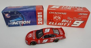 lot 176 image: Bill Elliott #9 2001 Dodge Evernham Intrepid Action RCCA 124 NASCAR Diecast Car...