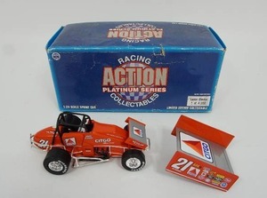 lot 193 image: Lance Bevins #21 Citgo 1996 Sprint Dirt Car Action Racing 124 NASCAR Diecast Car...