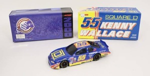lot 201 image: Kenny Wallace #55 SQUARE D 2000 Monte Carlo Action Racing 124 NASCAR Diecast Car BANK...