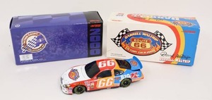 lot 205 image: Darrell Waltrip #66 K-Mart Route 66 Action Racing 124 NASCAR Diecast Car BANK...