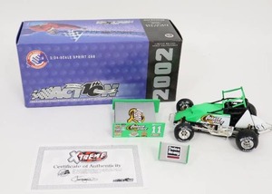 lot 244 image: Steve Kinser #11 Quaker State King of the Outlaws 124 Xtreme Action Racing Sprint Car 2002...