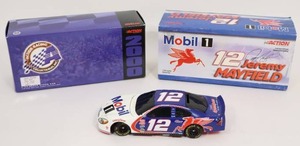 lot 266 image: Jeremy Mayfield #12 Mobil 1 124 Action Racing NASCAR Die-Cast Car BANK 2000.