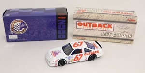lot 299 image: Jeff Gordon #67 Outback Steakhouse 124 Action Racing NASCAR Die-Cast Car BANK...