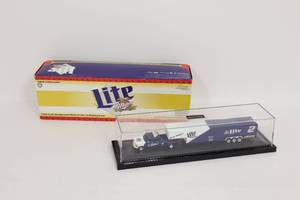 lot 394 image: 1997 NASCAR Set Rusty Wallace Diecast TRANSPORTER Truck 164 Car Matchbox