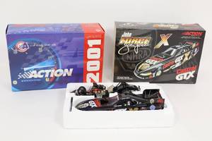 lot 466 image: John Force 2001 Castrol GTX  10X Champion 124 Funny Car Diecast