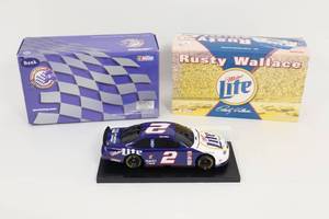 lot 487 image: ACTION RACING COLLECTIBLES #01025 Rusty Wallace 124 Scale #2 Miller Lite 1999 Ford Taurus