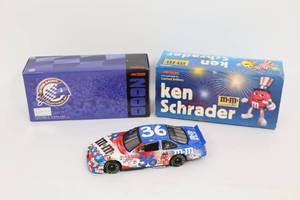 lot 518 image: 124 ACTION Ken Schrader 4th Of July M&Ms Pontiac Grand Prix NASCAR Diecast