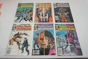 lot 34 image: (6) Kitty Pryde and Wolverine #1 #2 #3 #4 #5 #6 1984 Direct Edition Marvel Comic Book