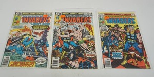 lot 40 image: (3) 1970s Marvel Comics The Invaders #32 #33 #37 Comic Books