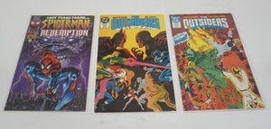 lot 84 image: DC Comics The Outsiders #22 #23 1987, Peter Parker Spider-Man, MARVEL Comics Spider-Man #1 Redemption 1996...