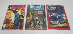 lot 98 image: (3) Marvel Comics Punisher #2 P.O.V. Graphic Novels Nick Fury, Punisher War Journal #30 Michael Golden Cover Ghost Rider Appearance, Punisher The Ghosts Of Innocents #1...