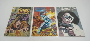lot 140 image: (3) Dark Horse Comics The Thing From Another World #1 Eternal Vows 1993, RoboCop Versus Terminator #2 1992, Terminator Secondary Objectives #3 1991