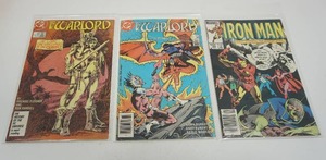 lot 169 image: (3) DC Comics The Warlord #99 NOV  #116 JULY 1987 - Marvel Comics Iron Man #190 JAN 1984