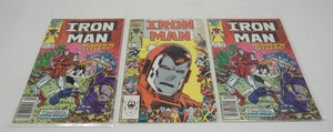 lot 177 image: (3) Marvel Comics Iron Man #212 NOV  #214 JAN  x2