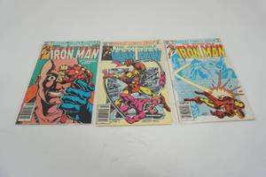 lot 188 image: (3) Iron Man #167 FEB the Invincible   #168 MAR Machine Man  #166 JAN  Marvel Comics Group