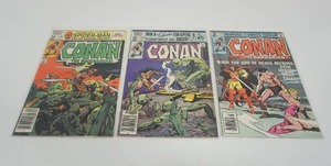 lot 207 image: (3) Conan the Barbarian #120 MAR   #128 NOV  #129 DEC  Marvel Comics